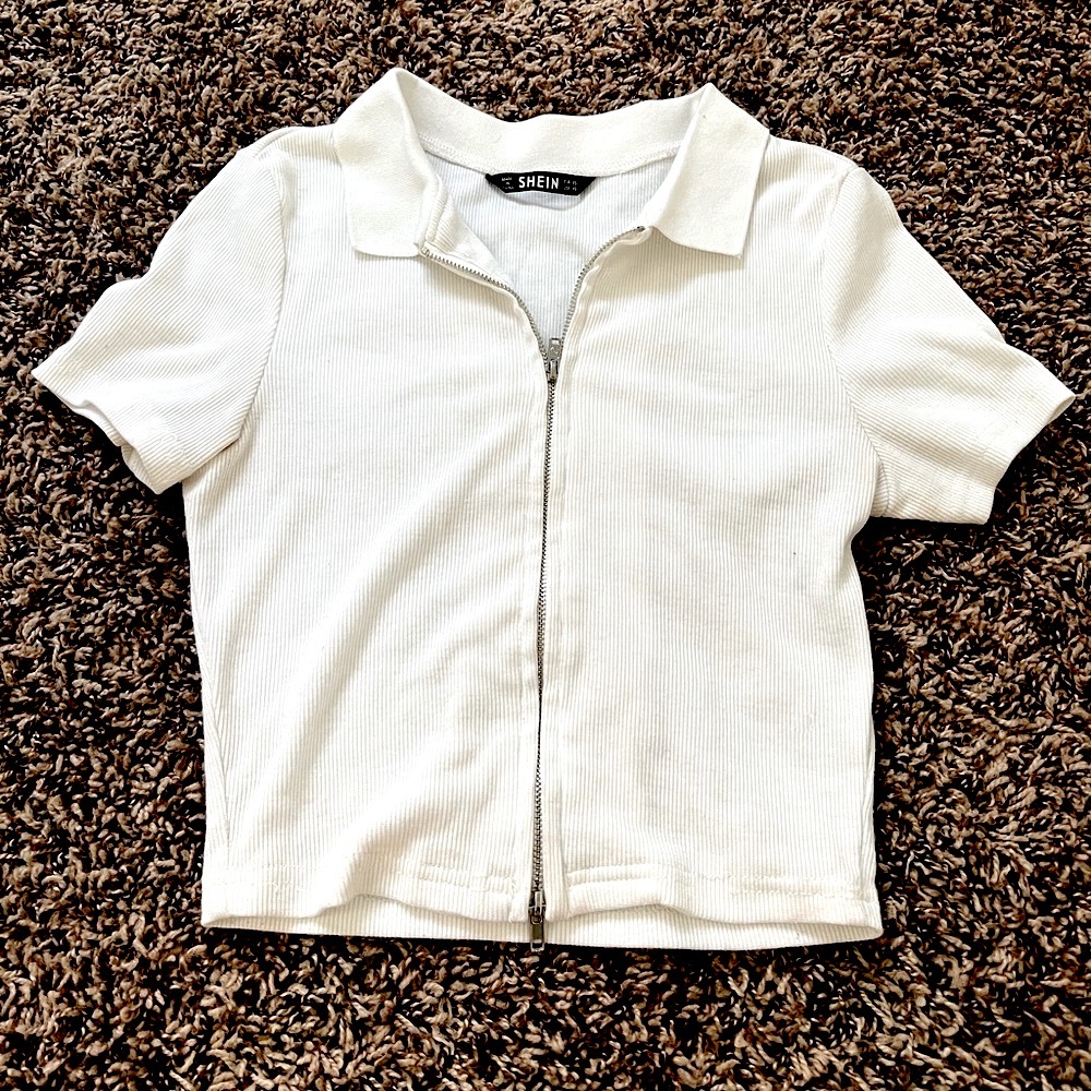 Rib-Knit Zip Up Top
